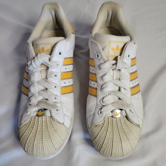 Adidas Shell Toe Yellow Stripe Shoes (Size US 8) main image 5